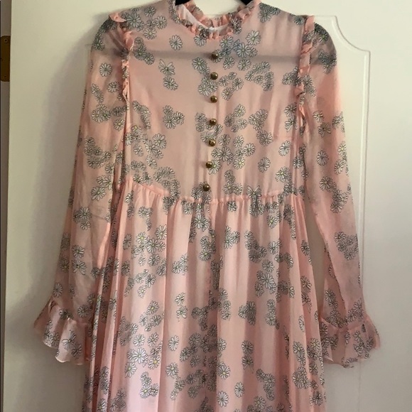 Macgraw pink sheer floral pink maxi dress - Picture 6 of 14